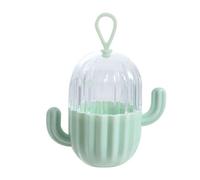 Dioche Makeup Sponge Storage Box, Shape Blender Holder Portable Powder Puff Carrying Case with Transparent Design, for Travel and Daily Use (Green)