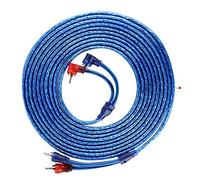 Dioche Meter Blue Transparent Cable - Ultra Flexible, High Purity Copper, Dual Shielding for Enhanced Sound Quality, Ideal for Car Systems