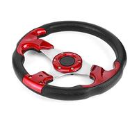 Dioche Modified Accessory Drifting 320mm Racing Car Steering Wheel with Horn Button - PVC & Aluminum - Universal Modified Accessory for Drifting & Sport - 12.5in Diameter