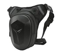 Dioche Motorcycle Drop Leg Bag with Reflective Strip - - Thigh Pack for Outdoor Hiking, Traveling, Fishing - 1680D Oxford Fabric Bag - Size, Multipurpose Design (Carbon Fiber Style)