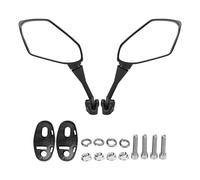 Dioche Motorcycle Handlebar Mirrors, 1 Pair Motorcycle Rear Mirror Adjustable Black Handlebar Side Mirror Replacement For HYOSUNG GT125R GT250R GT650R GT650S