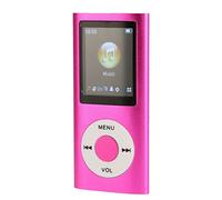 Dioche MP3 Player Ultra Thin 1.8 Inch LCD Screen Portable Music Player with Sound Support Memory Card for Students Running Walking Aluminum Alloy Design
