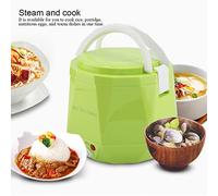 Dioche Multifunctional Electric Rice Cooker and Food 24V 140W with 1.3L Capacity for Trucks and Home Use, Portable White Design (Green)