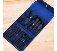 Dioche Multifunctional Nail Trimming Tool Set - Professional Stainless Steel Nail Clippers and Cuticle Remover - Portable Hand and Foot Care Kit (Coffee #-2)