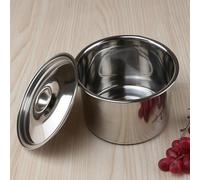 Dioche Multifunctional Stainless Steel Stockpot with Lid - High Temperature Resistant 12cm Soup Pot for Cooking, Seasoning, and Egg Beating (22cm)