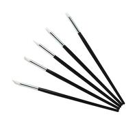 Dioche Nail Art Brush Set, 5pc Silicone Pens for 3D Effects | Silicone Head, Metal and ABS Parts, Lightweight, and False Tips, DIY Pattern Drawing, Dotting Tools