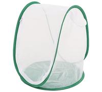 Dioche Net Box/Cover Large Green Mesh Cage -, Foldable with Handle for Observation & Feeding - Durable Polyester, Good Airflow, 33x33.5x36.5cm
