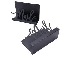 Dioche Organizer, Countertop Letter Mail Countertop Holder - Stylish Metal Desk Mail Organizer with Anti-Slip Base for Letters & Envelopes, Premium Iron Construction
