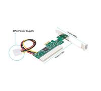 Dioche PCI Express Adapter PCI Express to Adapter Card - -E to Converter with 4Pin Power Supply - Support for 3.3V/5V/12V - Compatible with Desktop and Laptop - 32-bit