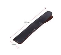 Dioche Pen Case, Leather Pouch Leather Pen Case Protective Sleeve Cover (160 x 30mm) for Stationery, Travel, Office, Student, Adult (Deep Brown)