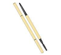 Dioche Pen Makeup Tools Double-Ended Cosmetic Eyebrow Pencil with Triangular Tip and Spiral Brush for Versatile Makeup Applications (Black)