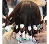 Dioche Perm Rods 20Pcs Hair Perm Rods Set - 5 Sizes Plastic Cold Wave for Easy Hair Curling - Reusable Rollers for Home Hairdressing & Gift (White)