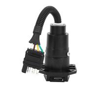 Dioche Pin Trailer Adapter 4 Pin to 7 Trailer Adapter Plug with Bracket - Connector for US Type 6-24V - Superior Electrical Conductivity - Ideal for Trailers, RVs,