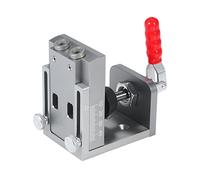 Dioche Pocket Hole Locator Jig Kit - Aluminum Alloy 15 Degree Angle Hole Drilling Guide with Quick Clamp - Woodworking Tool for Accurate Joints and Easy Assembly