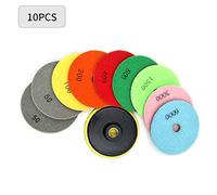 Dioche Polishing Pads 4 Inch Wet/Dry for Granite, Concrete, Marble, Powerful Grinding, Includes Grits from 50 to 6000, Perfect for Professional & Projects