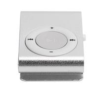 Dioche Portable Digital Music Media Player Mini MP3 Back Player with Earphone and USB Cable Lightweight Durable Aluminum Alloy Sports MP3 for Running Gym Outdoor Activities (Silver)