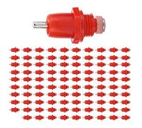 Dioche Poultry Waterer 100Pcs Poultry Screw Nippler Waterer Chicken Automatic Feeder Drinker - 360° Source Design, Material, and, Saving Time and costs. (Big head)