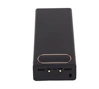 Dioche Power Bank Shell L16 16x18650 DIY Power Bank - Multi-Functional 2 USB Output Battery Case with LCD Display & Micro/Type C Input Port - Ideal for Mobile Devices (Black)