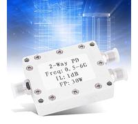 Dioche Power Splitter 2-Way 30W RF Power Splitter 2-Way Divider Module 0.5-6GHz - Premium CNC Aluminum Alloy, Low Insertion Loss, Ideal for Telecom and Broadcasting