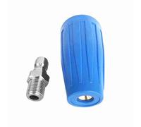 Dioche PowTurbo Nozzle 4000PSI Rotating Pressure Washer Nozzle with 1/4" Quick Connect - Heavy-Duty Rust & Bark Removal, Ideal for Boat & Garage Cleaning, High-Speed 360° Spray (Blue)