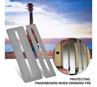 Dioche Premium Stainless Steel Guitar Fret File Kit with Fingerboard Protector - Essential Guitar Repair and Maintenance Tool Set for Fretboard Polishing and Grinding