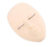 Dioche Professional Eyelash Extension Mannequin Head Soft Touch Silicone Lash Practice Face with Replaceable Eyelids for Beauty Training Makeup Artists 1 Piece