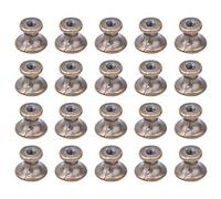 Dioche Pull Craft Metal 20 Set Mini Mushroom Head Drawer Knobs - Exquisite Retro Style Green Bronze Cabinet Hardware for Jewelry Boxes & Small Drawers
