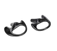 Dioche Radio Earpiece, Radio Earpiece Mold, Comfortable Black Silica Gel Ear Mould Replacement for Most Coil Tube Audio Kits Both Ears (Large)
