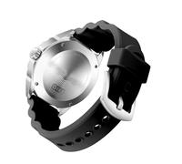 Dioche Rainproof Luminous Silicon Solar Powered Quartz Dive Watch 300M Silicone Strap for Men Women - Quick Illumination and Timekeeping for Outdoor Adventures (Black)