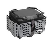 Dioche Rear Storage Carrier 45L Motorcycle Top Case with Security Lock Aluminum Alloy Arrow Storage Case for Helmet Luggage & Travel Gear (Black Ti Color)