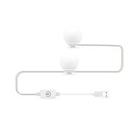 Dioche Refill Makeup Mirror Bulb LED Lights -Color Dimming USB Touch Switch Infinite Dimmer for Vanity & Bathroom Lighting (2 Bulbs)