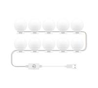 Dioche Refill Makeup Mirror Bulb LED Lights -Color Dimming USB Touch Switch Infinite Dimmer for Vanity & Bathroom Lighting (10 Bulbs)