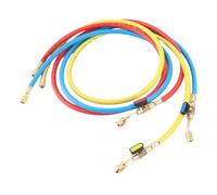Dioche Refrigerant Charging Hose Set - /4'' Thread Hose Kit for R12, R22, R502 Compatible with HVAC, 500 PSI Working Pressure, Burst Pressure 2500 PSI, Pack of 3