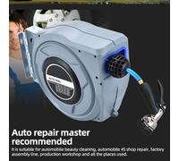 Dioche Retractable Garden Hose Retractable Garden Hose Reel 66ft - Wall Mounted Reel with 6-Function Sprayer Nozzle, Automatic Rewind, Durable & Flexible for Gardening and Car (20m)