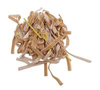 Dioche Ribbon Bowknot Garland Wreath Decoration Elegant Festive Bow Ties for Gift Wrapping Flower Arrangements Handbag Accessories Material 24Pcs Set (Light Brown)