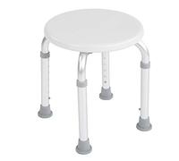 Dioche Round Bath Shower Seat, Adjustable Shower Safe Seat with 7 Adjustable Gears & Non-slip Mat Household Accessories, 120Kg Load