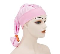 Dioche Satin Sleeping Bonnet Elastic Hair for Women Long Hat Soft Comfortable Polyester Cover Curly Prevention 24x60cm Multi Color (60 * 24cm #97)