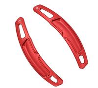 Dioche Shifting Components 2pcs Car Steering Wheel Paddle Shifter Extension Modification Replacement for 911 718 918 (A(red))