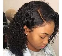 Dioche Short Bob Wigs Rose Net Wigs Short Curly Bob Wig Glueless Machine Made Soft Breathable Adjustable Size For Women 14 Inches 300g