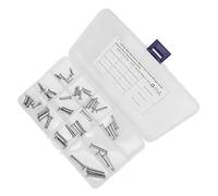 Dioche Single Hole Flat 12 Sizes Stainless Steel Clevis Pin Assortment Kit with Plastic Box for Car Hinge Connection, T Shape and Flat Head, M3 to M5 Sizes (44pcs)