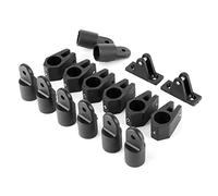 Dioche Slide, Eye End 16pcs Set Boat Deck Hinge Jaw Slide Eye End Cap Nylon Fitting for 22mm Pipe or Tube - Durable Marine Hardware Accessories