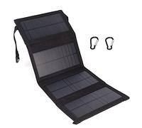 Dioche Solar Panel to 20W USB Solar Panel - Foldable Portable Charger with Oxford Fabric, Intelligent Charging for Outdoor Devices (Black)