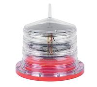 Dioche Solar Power Sidelight Marine Beacon Lights - High Conversion Rate Accurate Control for Marine Waterways, Rivers, Lakes & More (Red)