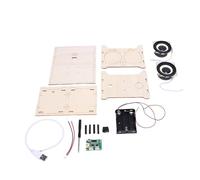 Dioche Speaker Craft Kit DIY Stereo Speaker Build Electronic Components Kit for Kids Science Experiments School Projects Beech Wood Material