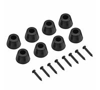 Dioche Speaker Feet, 4 Pairs Speaker Base Plate, 30x20mm Rubber Feet Anti Vibration Base Pad Stand for Speaker Guitar Amplifier W Screws