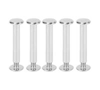 Dioche Stainless Steel Alloy Screw Rivets Leather Binding Posts Nail Rivets Flat Round Cap for Leatherwork Clothing Crafts 4.5x25x9mm 50 Sets