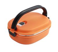 Dioche Stainless Steel Insulated Lunch Box for Hot Food - Thermal Storage Container for Supper and Dinner, 1 Layer, Orange