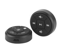 Dioche Steering Wheel Control Button Wireless Remote Controller for Car GPS DVD Volume Mute Music Mode Video Broadcast Made of Metal ABS Black