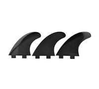 Dioche Surfboard Thruster Surf Fins,Surfboard Fin Set FCS Thruster,Tri Fin Thruster Set Nylon Plastic Surfboard Fins (black)
