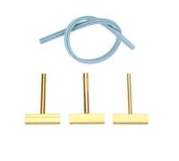 Dioche T-tip Cable Copper 3pcs T Soldering Iron Tips Set with Hot Press for LCD Screen Flex Cable Repair - Durable Brass & Silicon, Ideal for Various Soldering Tasks